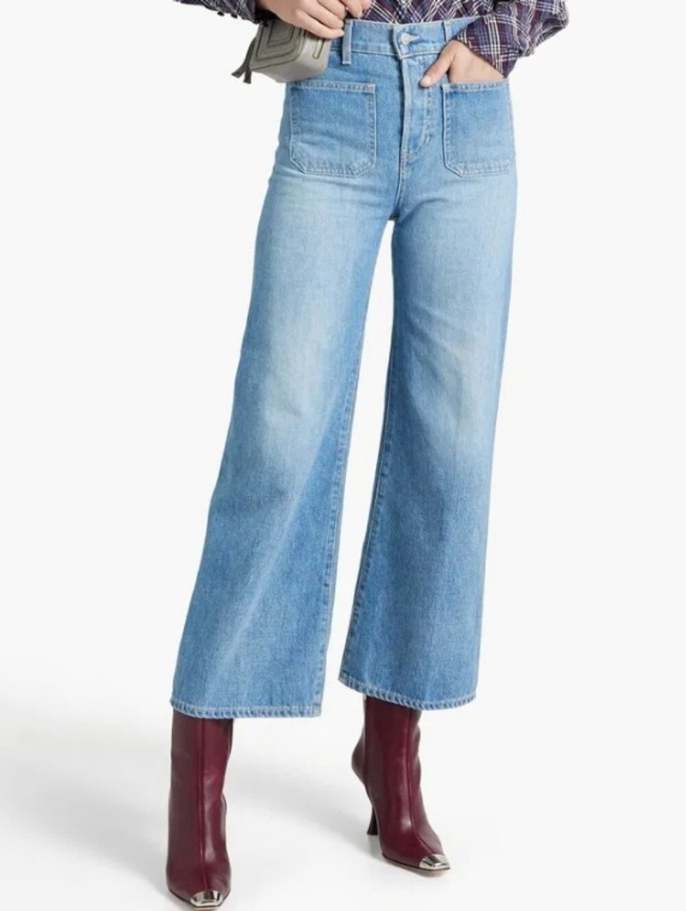 Veronica Beard Grant Wide Leg Extra High Rise Jeans Size 28